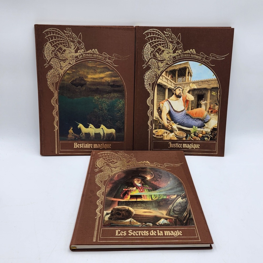 Time-Life Les Mondes Enchantes 3‎ Book Set French Enchanted World Fantasy Occult